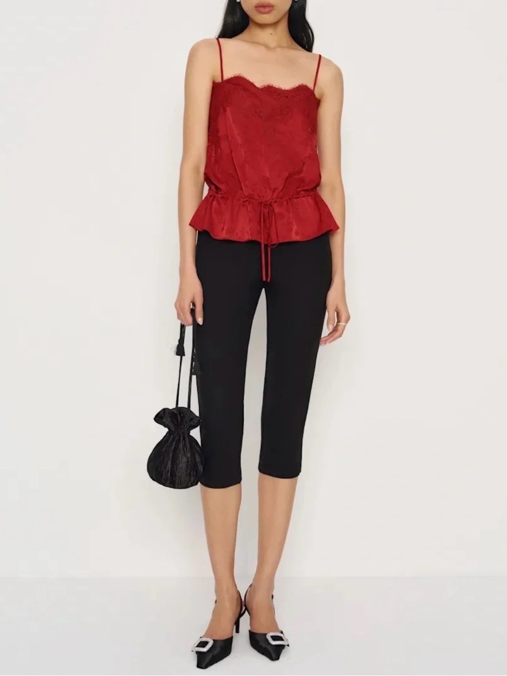 Reformation Silvia Top In sangre jacquard, NEW WITHOUT TAGS, NEVER WORN,NO FLAWS